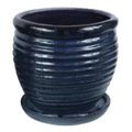 Perfect 9 in. Drip Blue Honey Jar Planter PG2061545